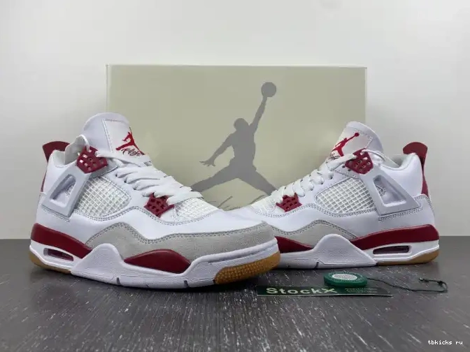 Rep TB Retro Jordan 4 DR5415-160 SB Red Pine 0613